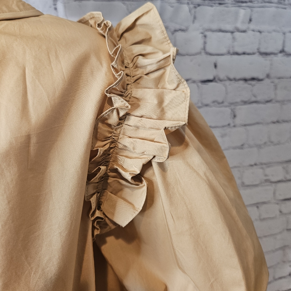 ⭐️ Ulla Johnson Pleated Long Sleeve Minimalist Dress size 6 - Picture 7 of 9